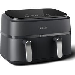 dubla cu aer cald Seria 3000, NA351/00, 2750W, 9 litri, 8 programe, Negru