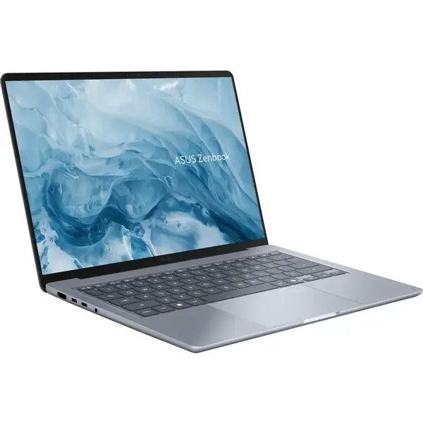 Laptop Asus Zenbook 14 UX3480QA, 14 inch WUXGA OLED, Qualcomm Snapdragon X X1-26-100, 16GB LPDDR5X, 512GB SSD, Qualcomm Adreno, Win 11 Pro, Arctic Blue
